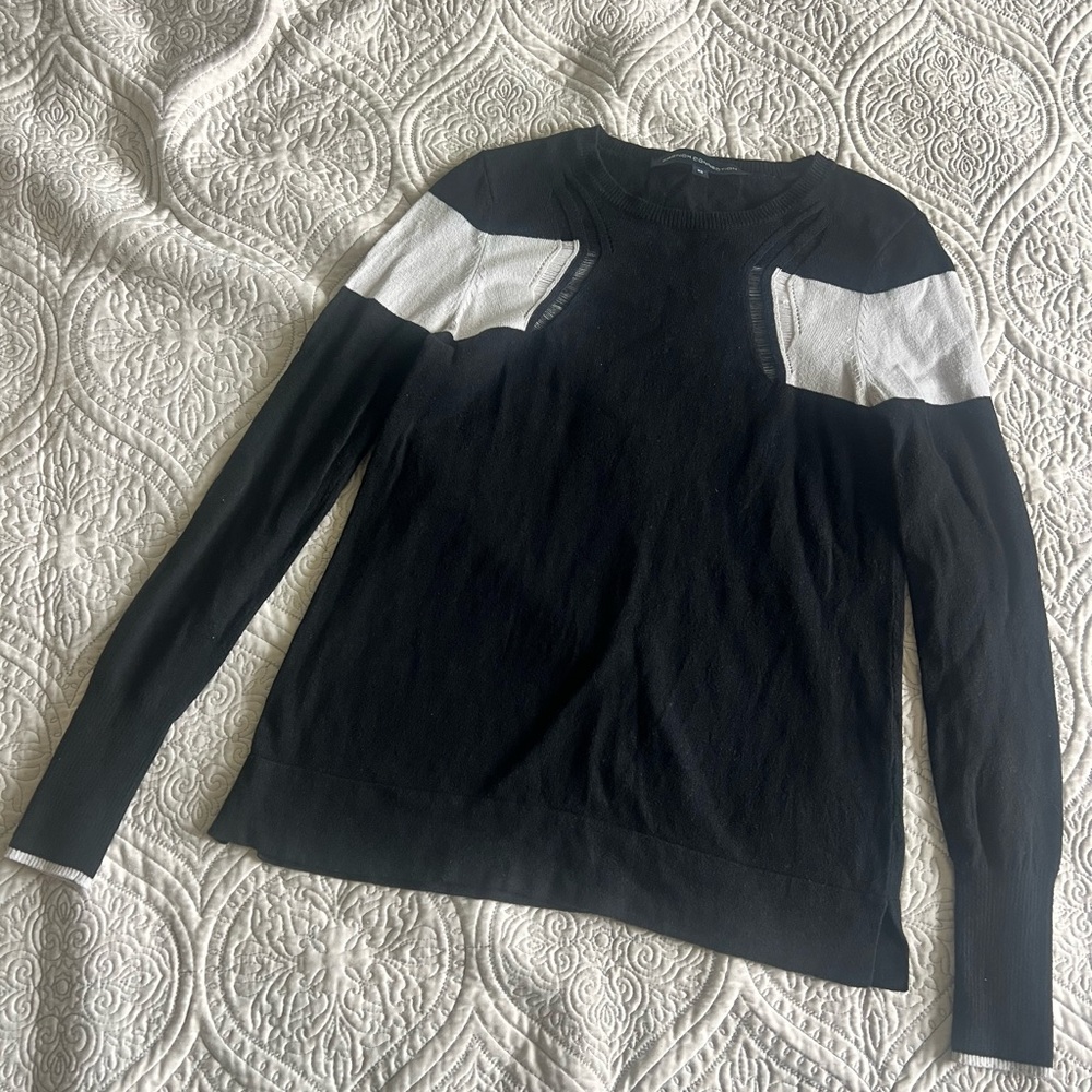 French Connection Black and White Sweater